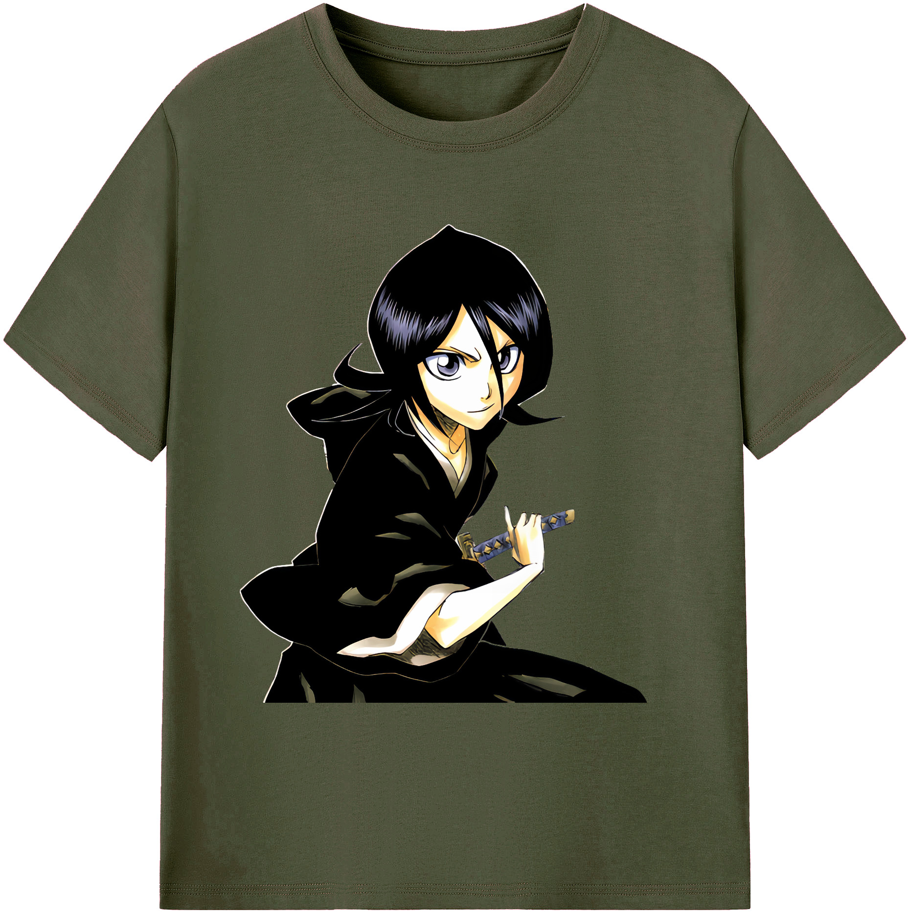 （画像用） ブリーチ 朽木ルキア BLEACH Kuchiki Rukia 綿100％ メンズ半袖Tシャツ｜肌触りやわらか＆通気性